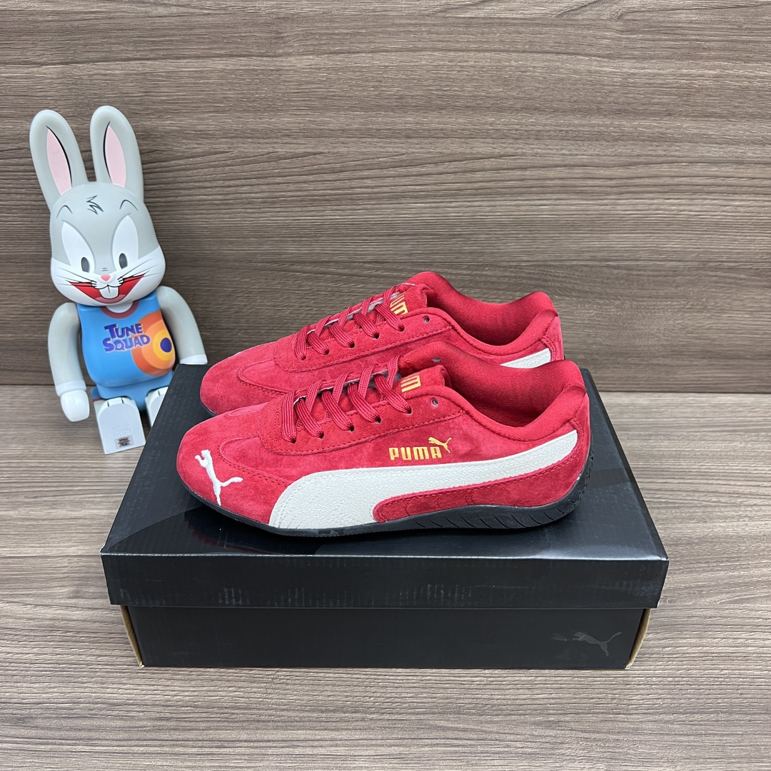 NO:241905,Top version PUMA Speedcat OG non-slip wear-resistant low-top training shoes, life casual shoes, racing shoes, men and women in red. The upper uses top suede embroidered Puma logo, spliced ​​PUMA iconic logo. Outsole wear-resistant rubber outsole!  Packaging full set of Dewu accessories Add to box packaging!  Size 35-45 (positive size), casual shoes/sports shoes, sneakers, chamois leather19860909顶级版本PUMA Speedcat OG 防滑耐磨 低帮 训练鞋 生活休闲鞋 赛车鞋男女同款红色. 鞋面采用头层麂皮刺绣彪马logo 拼接PUMA标志性标识.大底耐磨橡胶大底！ 包装全套得物配件加得物盒包装！ 码数35-45码（正码）,休闲鞋/运动鞋,sneakers,chamois leather,Women's Shoes