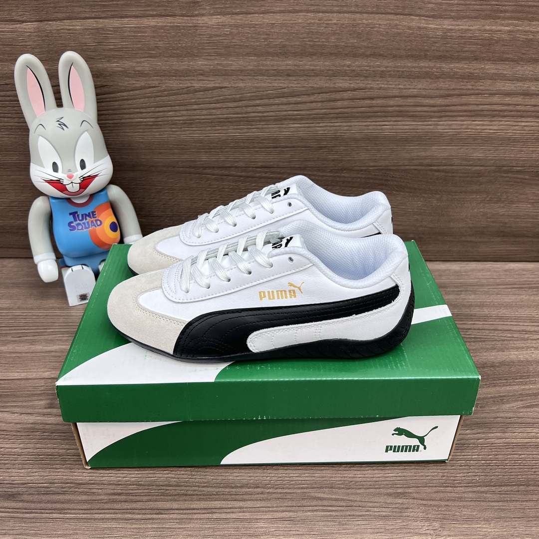 NO:241909,Top version PUMA Speedcat OG non-slip and wear-resistant low-top training shoes, life and casual shoes, racing shoes, men and women, black and white. The upper uses top suede embroidered Puma logo, spliced ​​PUMA iconic logo. Outsole wear-resistant rubber outsole!  Packaging full set of Dewu accessories Add to box packaging!  Size 35-45 (positive size), casual shoes/sports shoes, sneakers, chamois leather19860909顶级版本PUMA Speedcat OG 防滑耐磨 低帮 训练鞋 生活休闲鞋 赛车鞋男女同款黑白. 鞋面采用头层麂皮刺绣彪马logo 拼接PUMA标志性标识.大底耐磨橡胶大底！ 包装全套得物配件加得物盒包装！ 码数35-45码（正码）,休闲鞋/运动鞋,sneakers,chamois leather,Women's Shoes