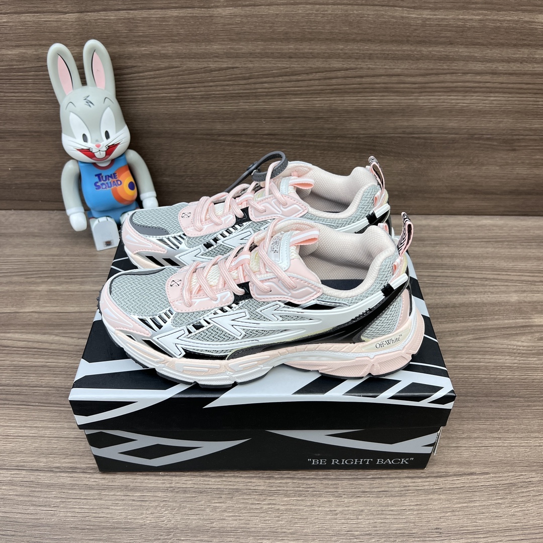 NO:242453,Top version OFF-WHITE Be Right Back round-toe lace-up casual shoes for men and women. A running shoe called 