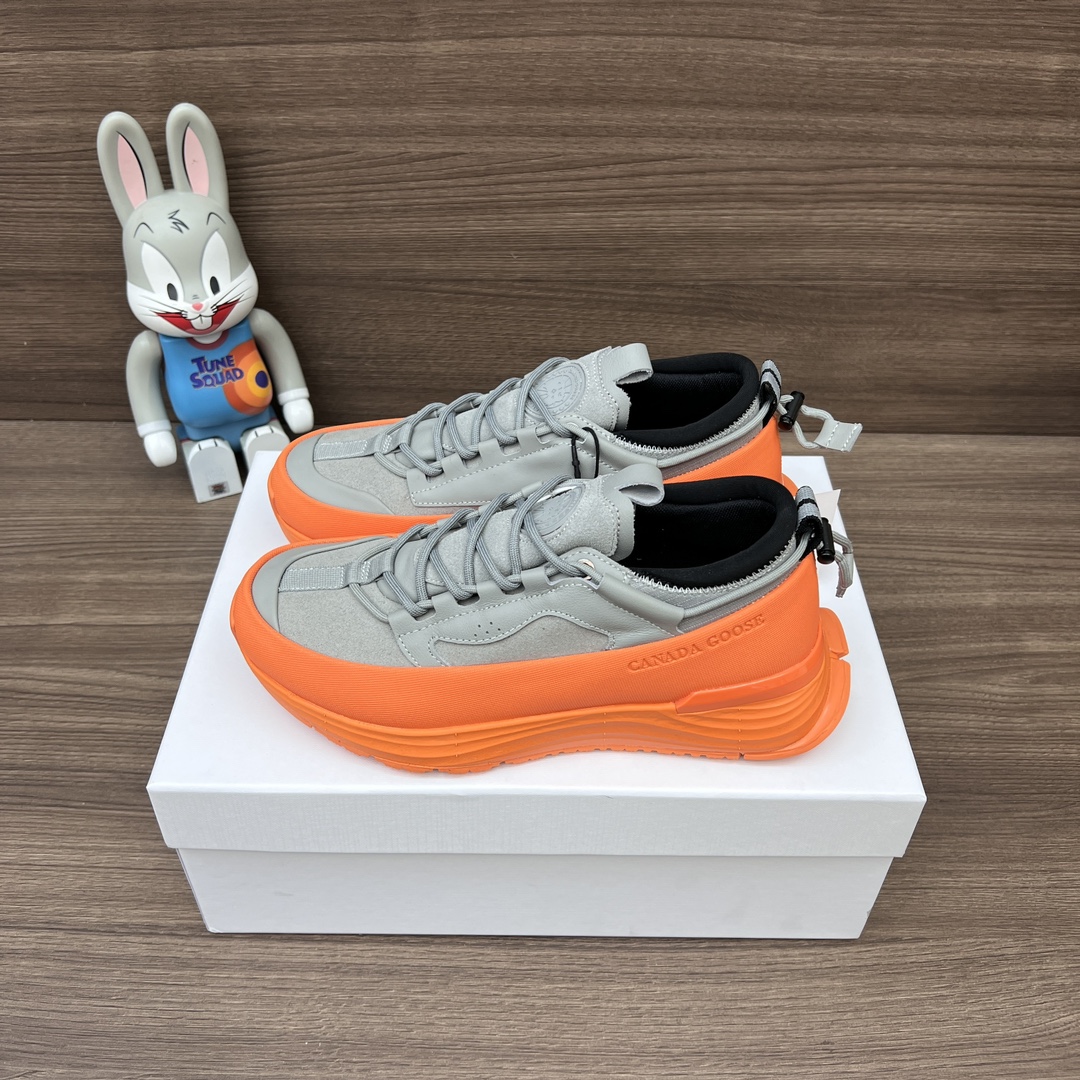 NO:248428,Top version Canada Goose Glacier Trail Leather Round-toe lace-up Low-top casual shoes for men's gray-orange!  Item No.: 1458250971 Packaging: Full set of Dewu accessories reinforced Dewu box packaging!  Size 40-46 (positive size), casual shoes/sports shoes, sneakers19860909顶级版本Canada Goose 加拿大鹅 Glacier Trail 皮革 圆头系带 低帮休闲鞋男款灰橙色！ 货号: 1458250971 包装:全套得物配件加固得物盒包装！ 码数40-46码(正码),休闲鞋/运动鞋,sneakers,Women's Shoes