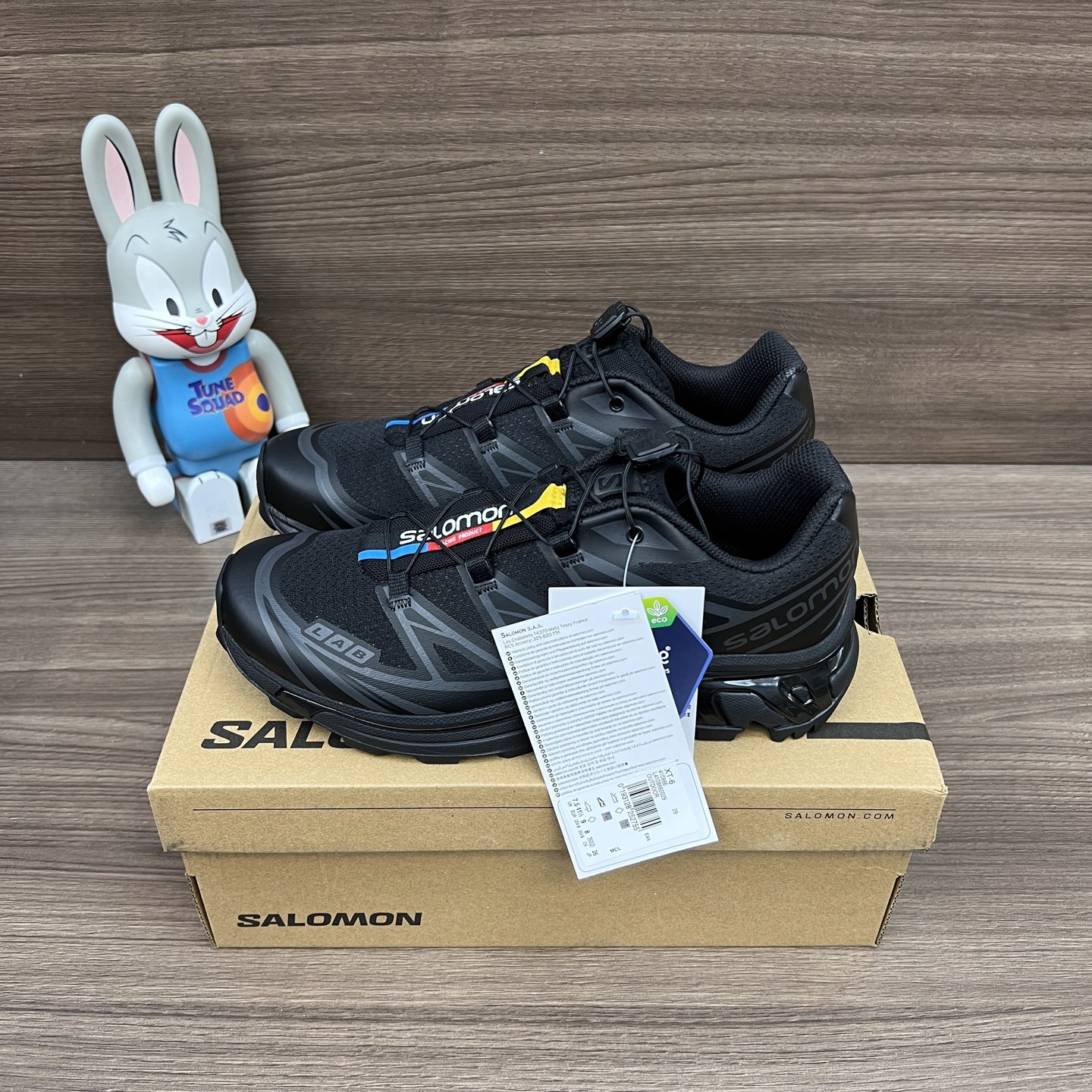 NO:241893,Top version SALOMON XT-6 Outdoor sports mesh fabric shock-absorbing, anti-slip, wear-resistant, breathable and lightweight Low-top running shoes, same style for men and women, black. Item number: L41086600 Packaging: Full set of Dewu accessories reinforced aircraft box packaging!  Number of codes: 36-45 (positive code), daddy shoes19860909顶级版本SALOMON萨洛蒙 XT-6 户外运动 网布织物减震防滑耐磨透气轻便 低帮跑步鞋 男女同款 黑色. 货号: L41086600 包装:全套得物配件加固飞机盒包装！ 码数:36-45码(正码),老爹鞋,Women's Shoes