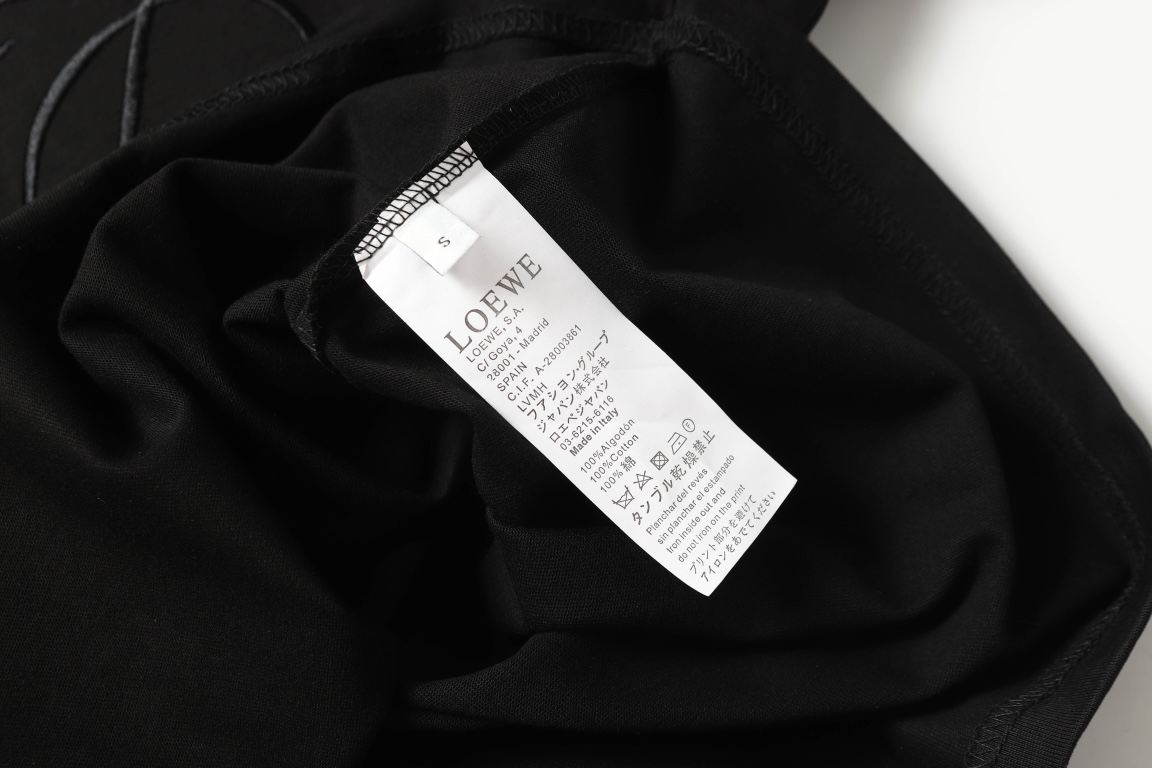 Loewe LOEWE/罗意威 24SS春夏新款手绘涂鸦迷彩印花刺绣LOGO短袖T恤