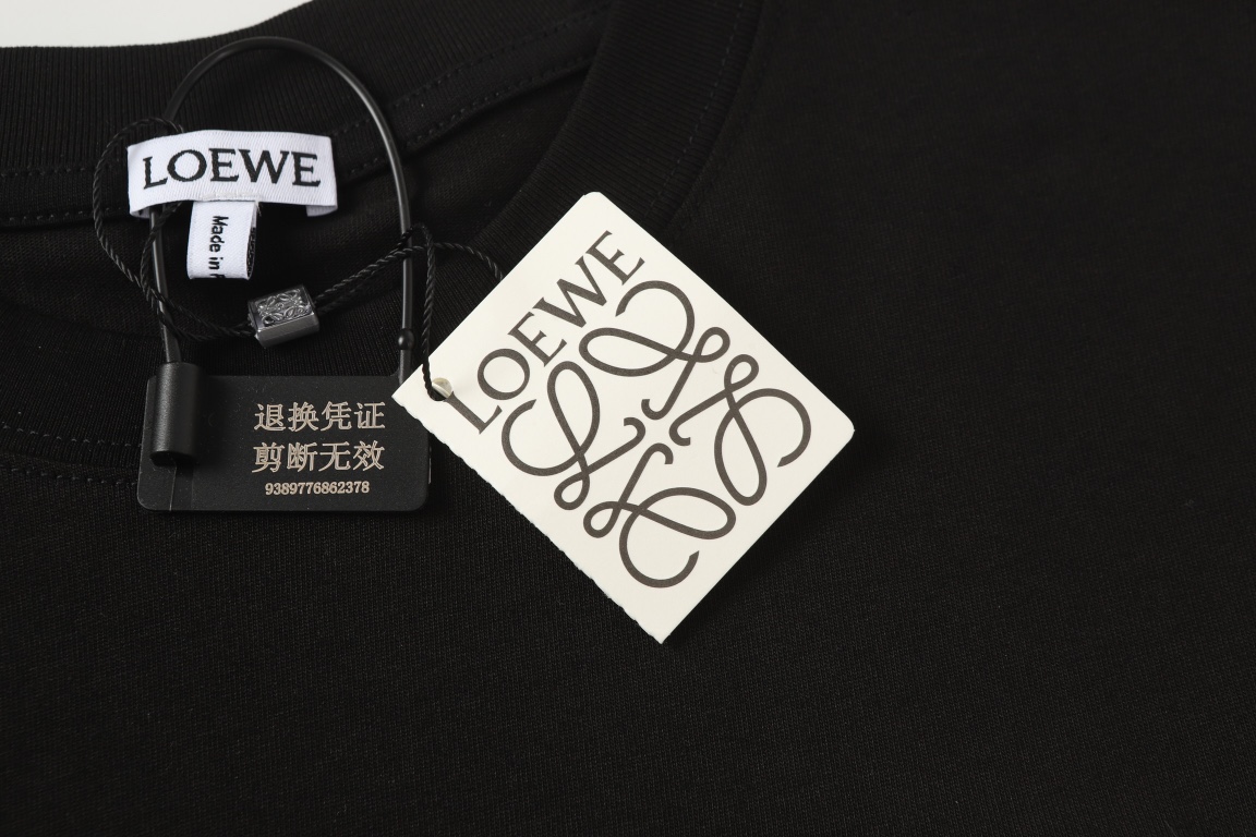 Loewe LOEWE/罗意威 24SS春夏新款拼色毛巾绣LOGO短袖