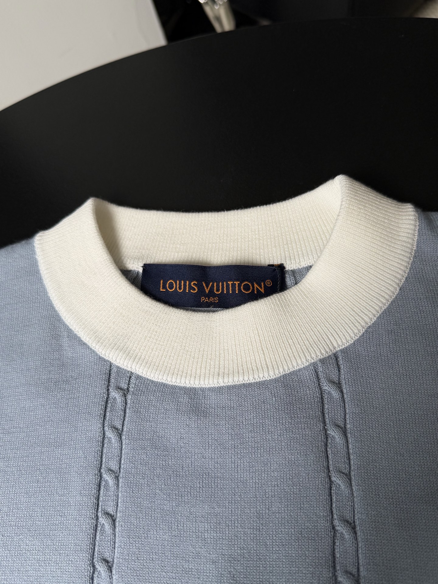 Louis Vuitton LV SS26 丝棉徽标圆领针织短袖 T恤