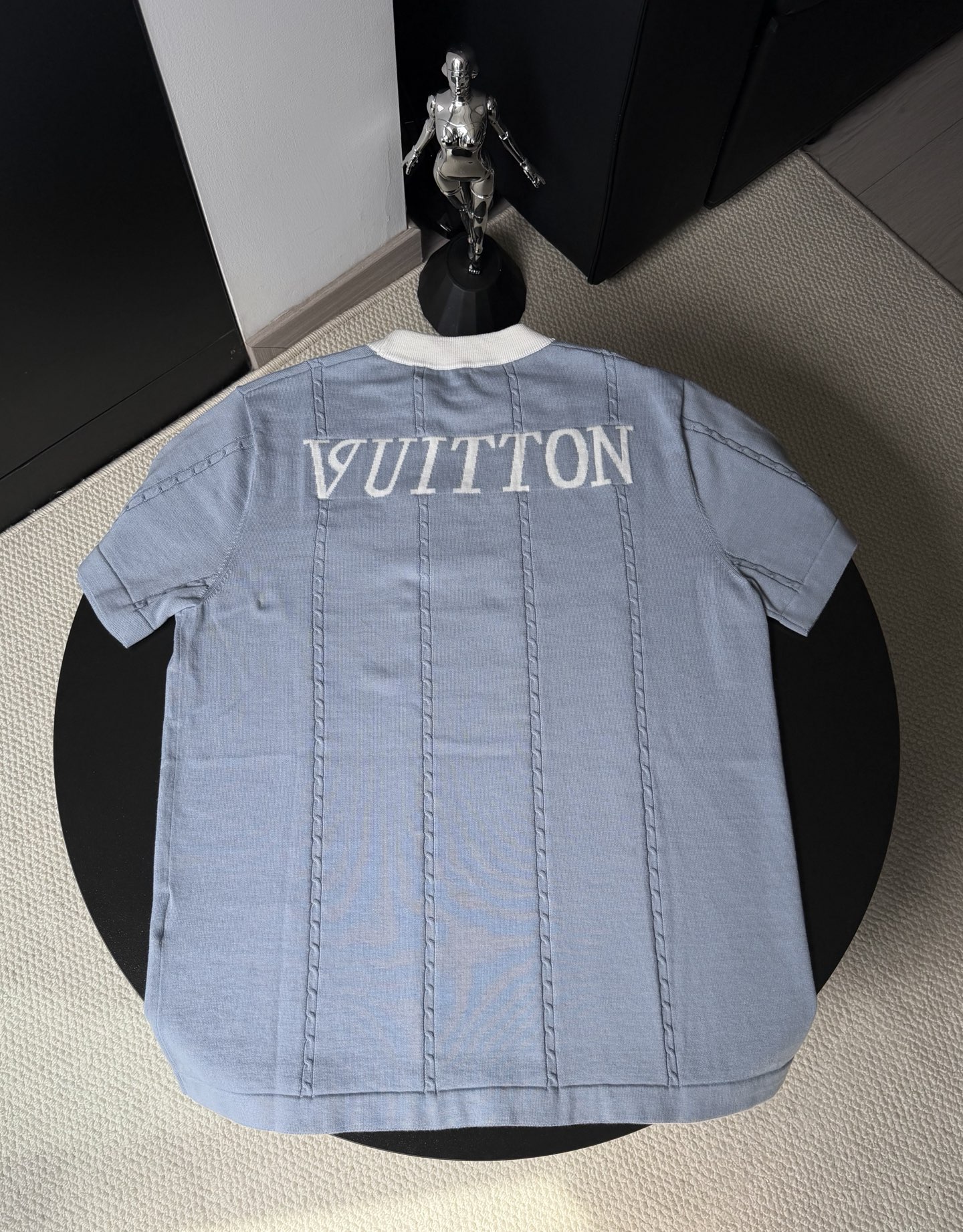 Louis Vuitton LV SS26 丝棉徽标圆领针织短袖 T恤