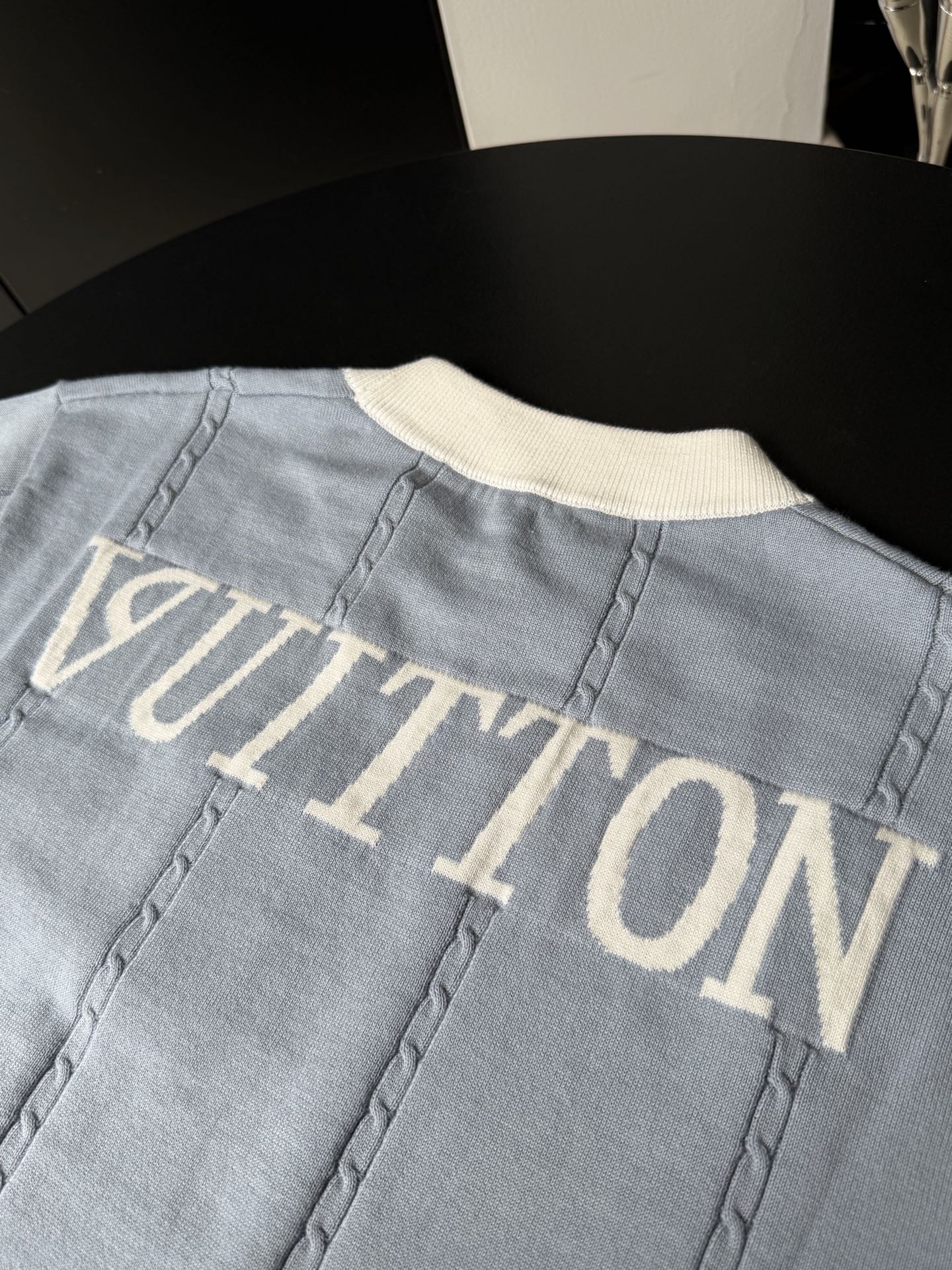Louis Vuitton LV SS26 丝棉徽标圆领针织短袖 T恤