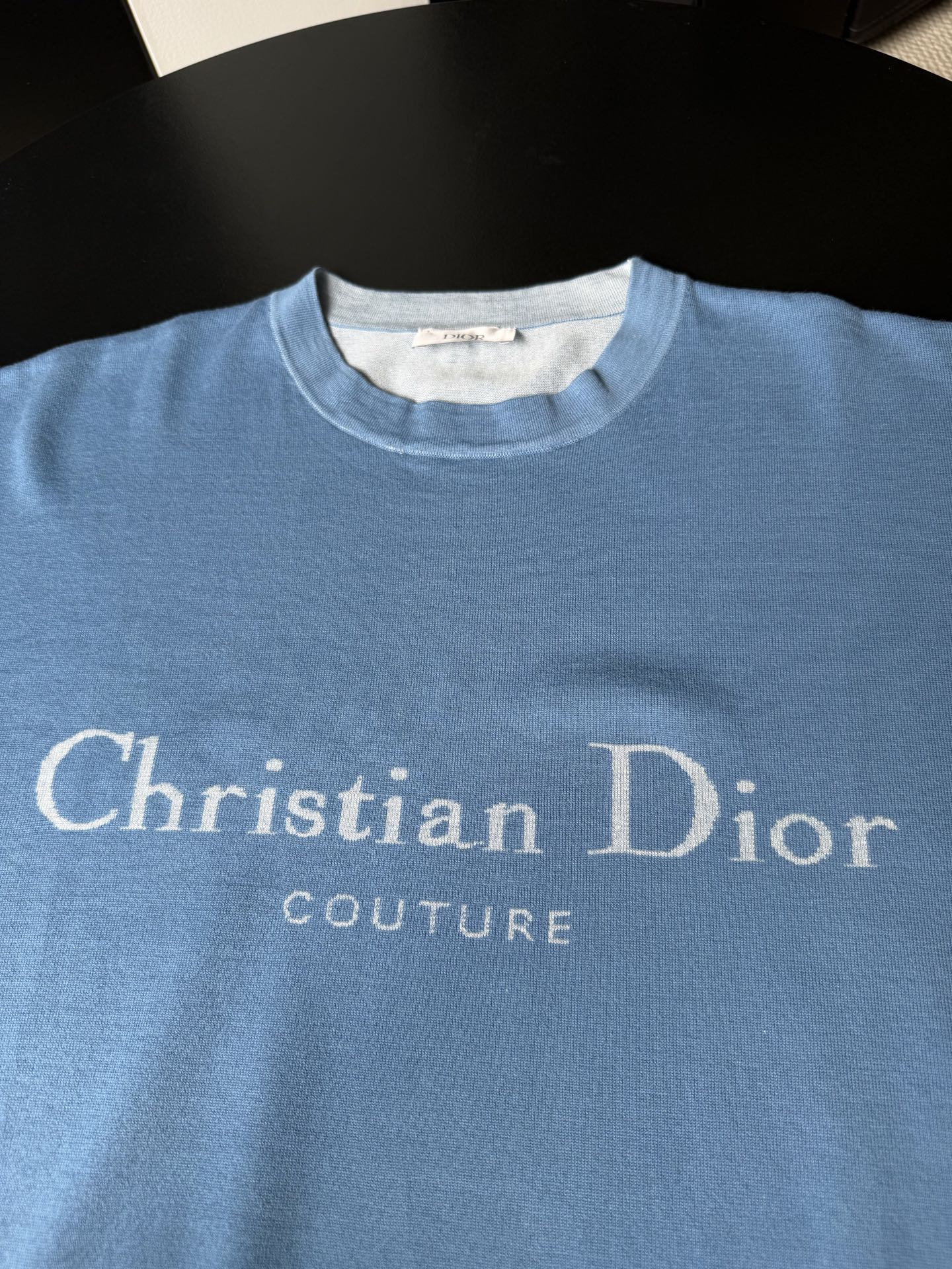 Dior DIOR迪奥 FW25棉质针织Christian Dior Couture标志宽松短袖T恤
