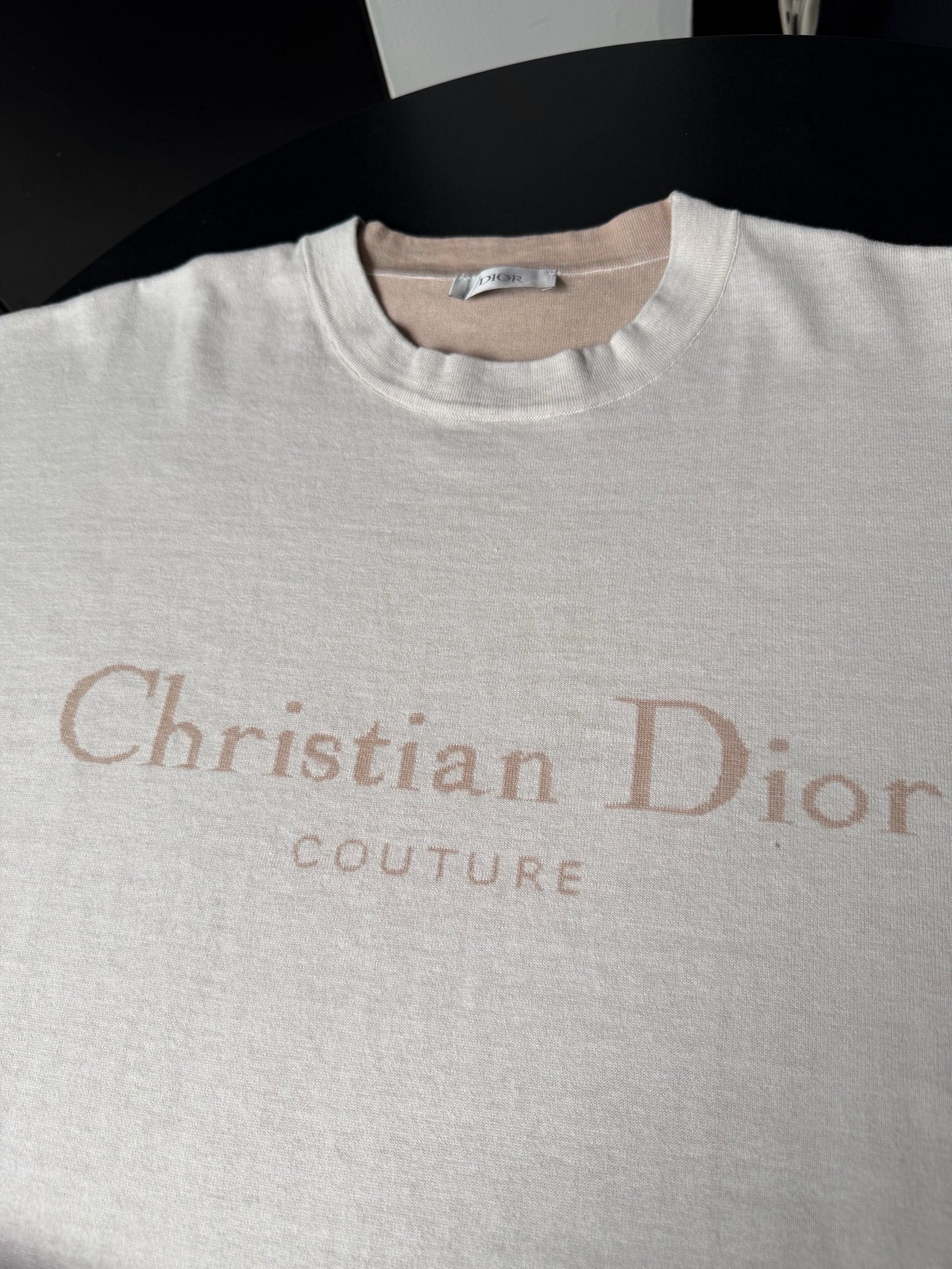 Dior DIOR迪奥 FW25棉质针织Christian Dior Couture标志宽松短袖T恤