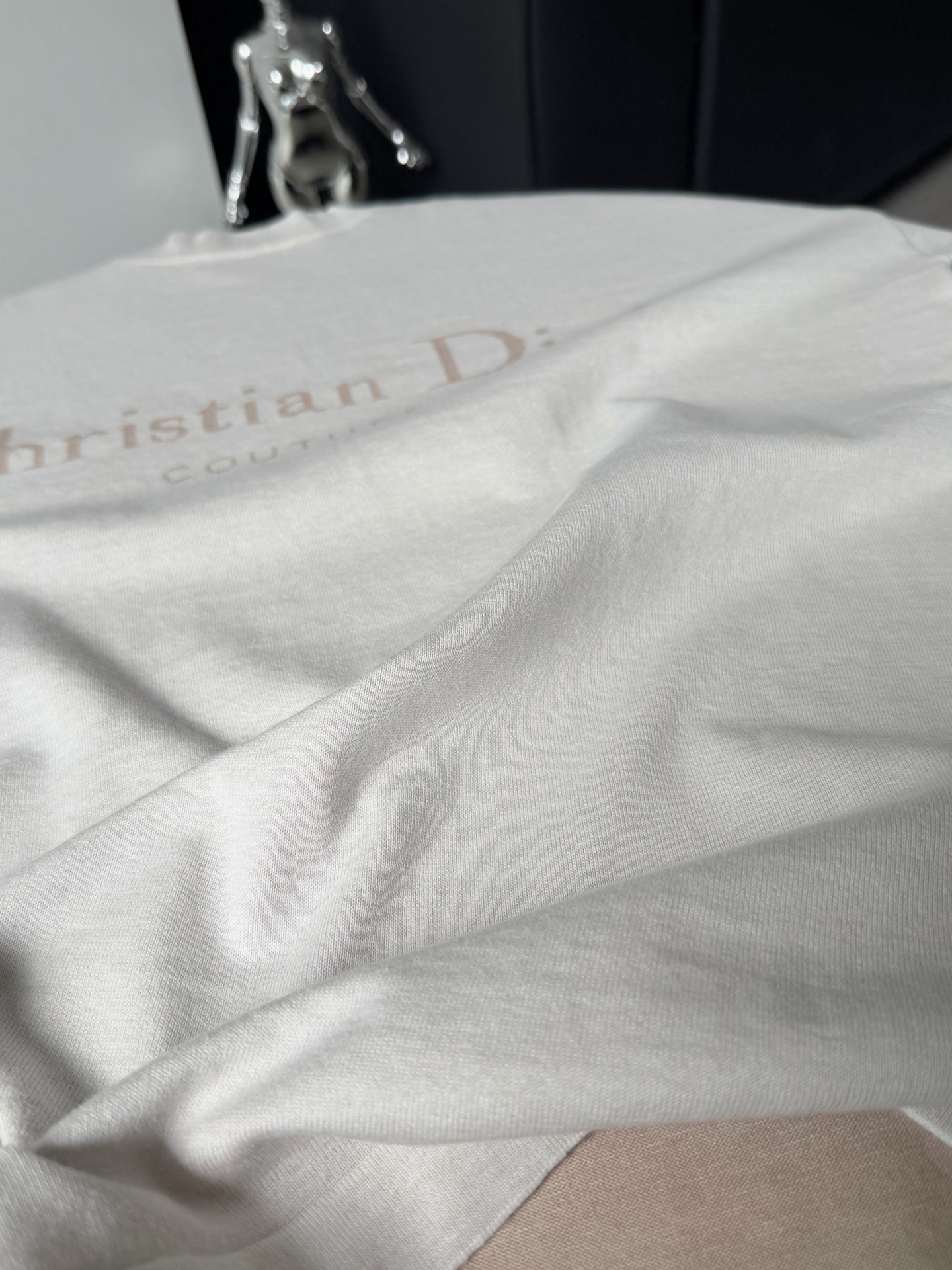 Dior DIOR迪奥 FW25棉质针织Christian Dior Couture标志宽松短袖T恤