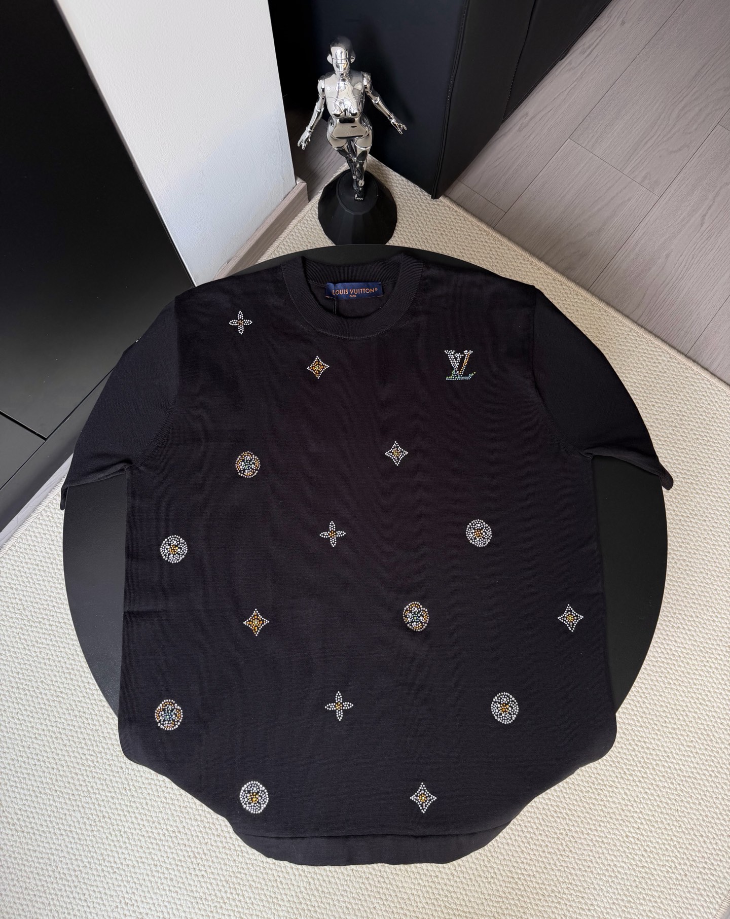 Louis Vuitton LV 26ss 新款烫钻针织短袖