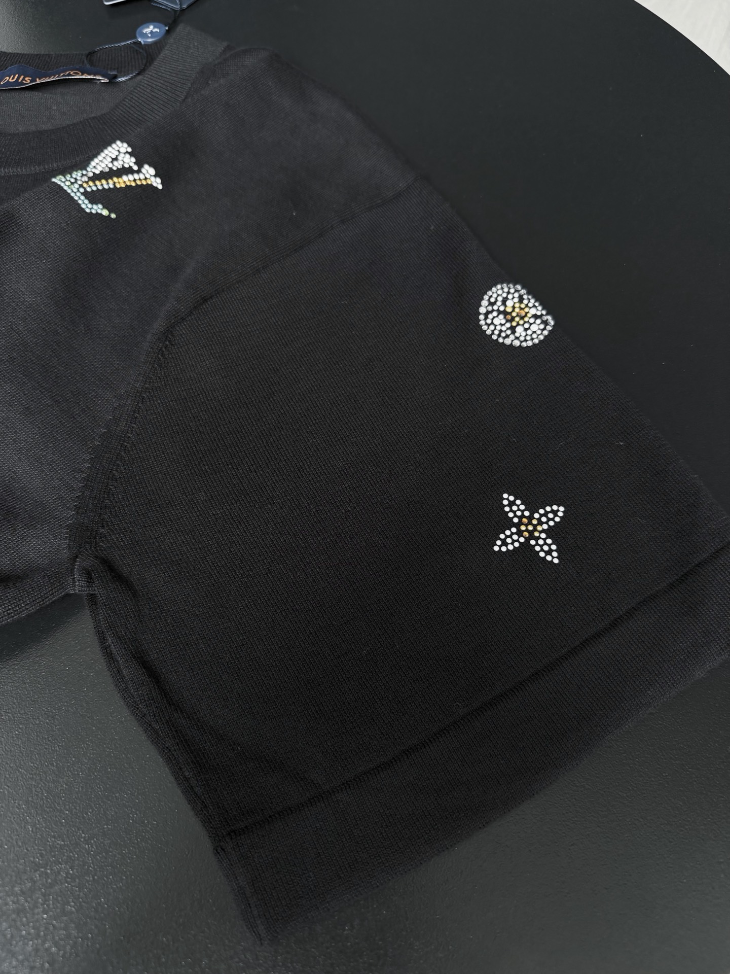 Louis Vuitton LV 26ss 新款烫钻针织短袖