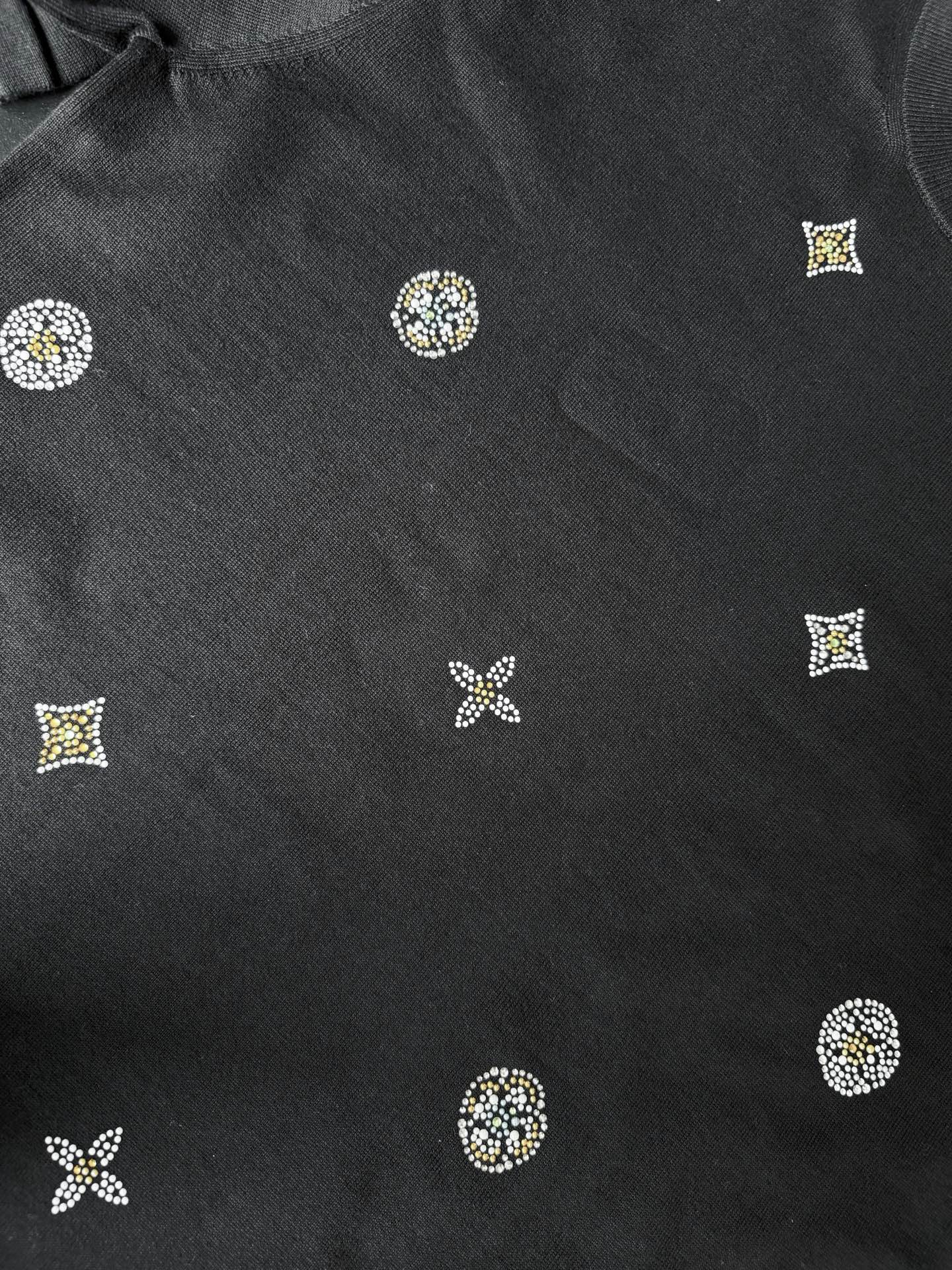 Louis Vuitton LV 26ss 新款烫钻针织短袖