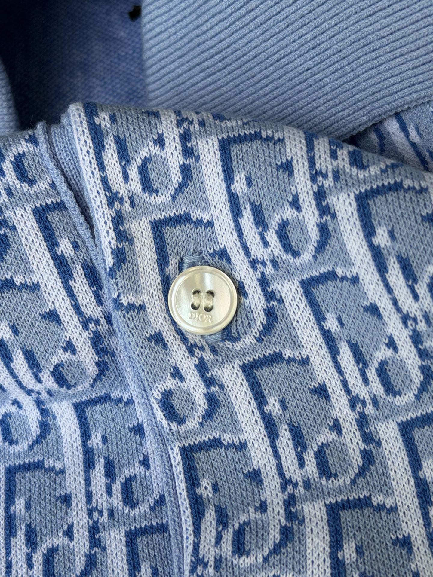 Dior Dior/迪奥 24ss 新款满印CD提花毛织Polo衫短袖t