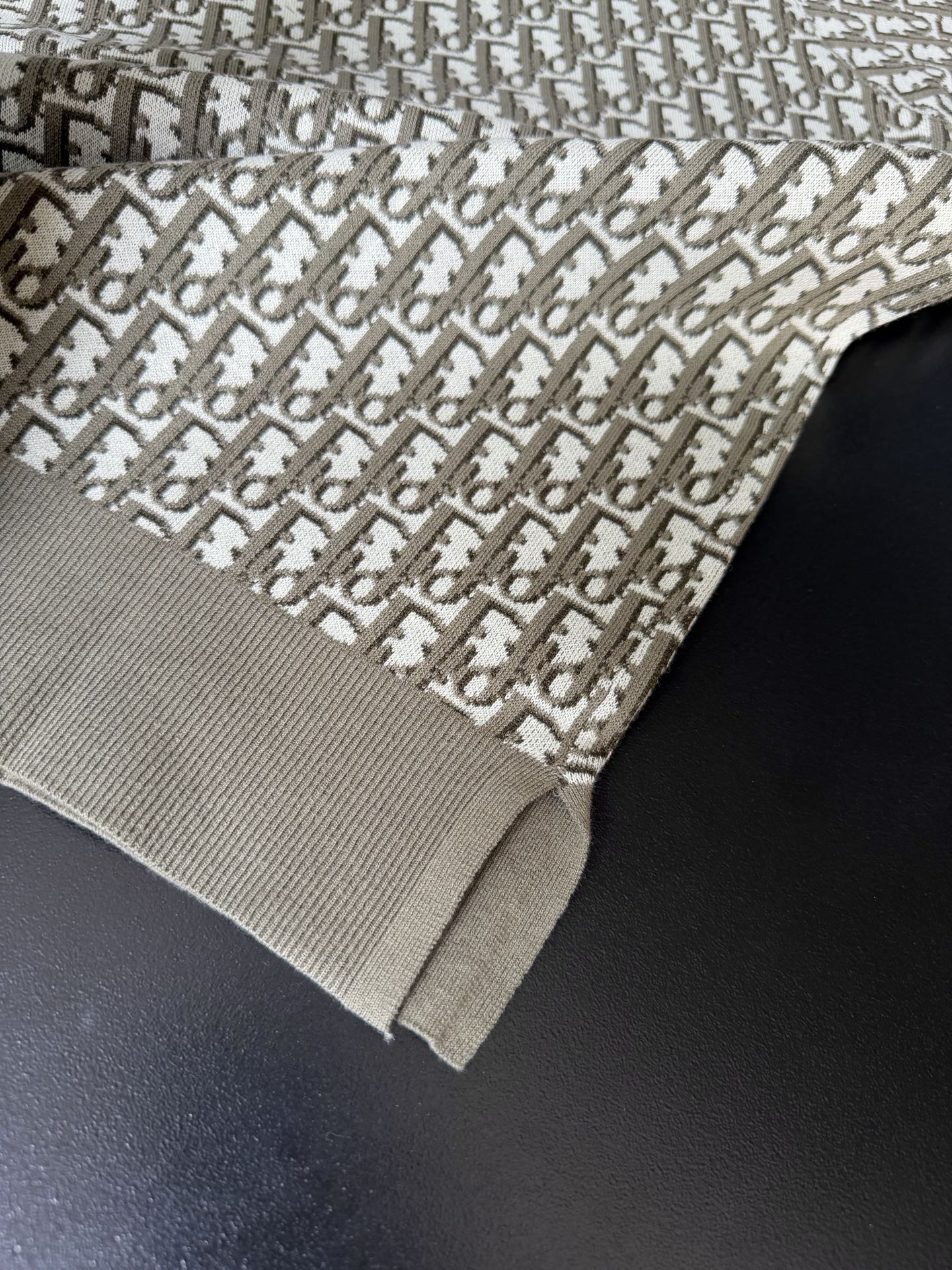 Dior Dior/迪奥 24ss 新款满印CD提花毛织Polo衫短袖t