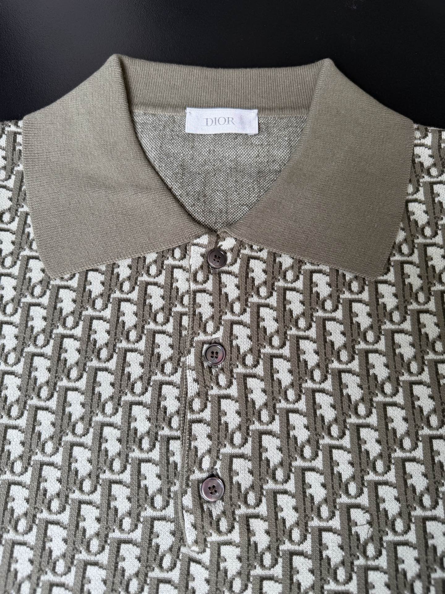 Dior Dior/迪奥 24ss 新款满印CD提花毛织Polo衫短袖t