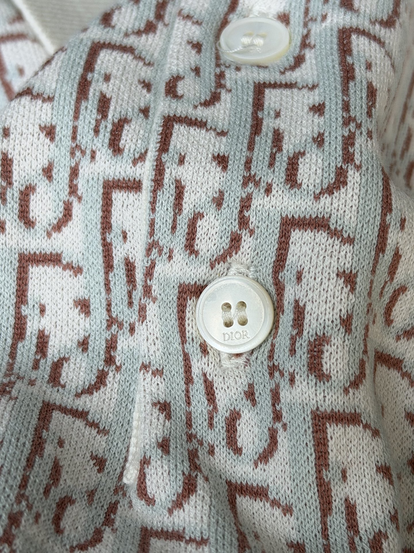 Dior Dior/迪奥 24ss 新款满印CD提花毛织Polo衫短袖t