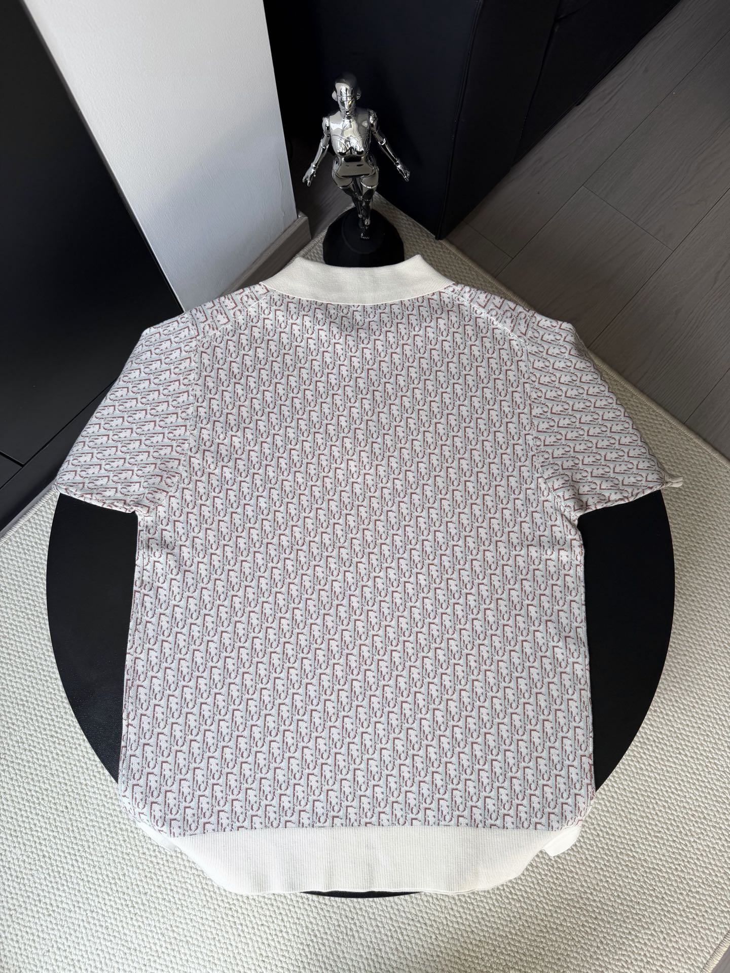 Dior Dior/迪奥 24ss 新款满印CD提花毛织Polo衫短袖t