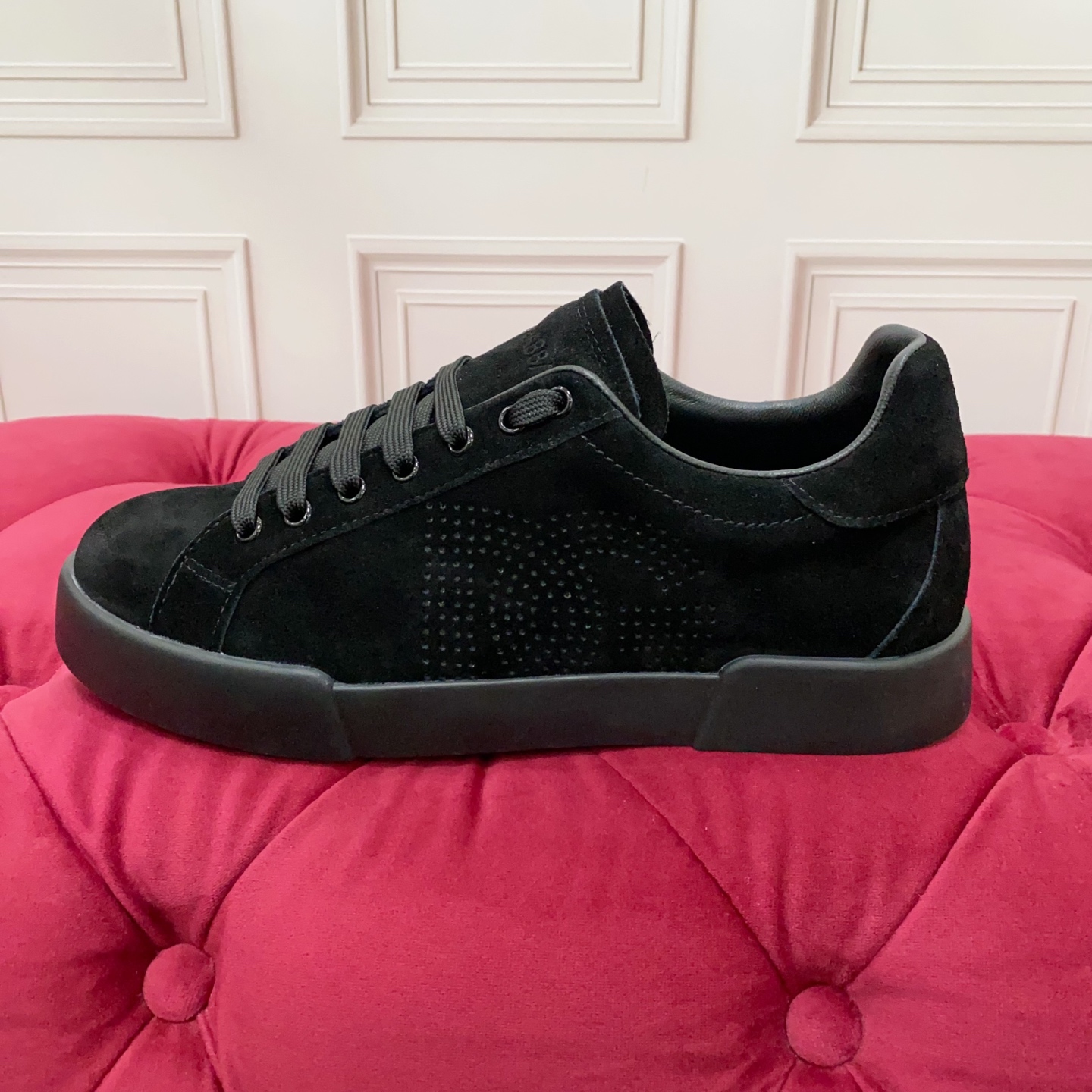 Dolce & Gabbana 2025 Black Suede Sneakers with Perforated DG Logo 9 i1749630959893 8863 0 7
