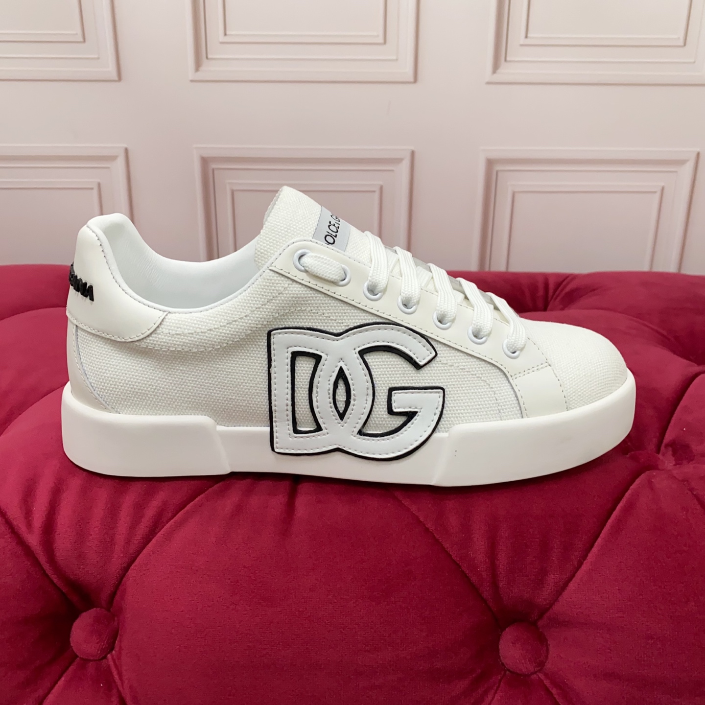 Dolce & Gabbana 2025 White Silk and Canvas Sneakers with DG Logo 2 i1749631623711 2098 0 0