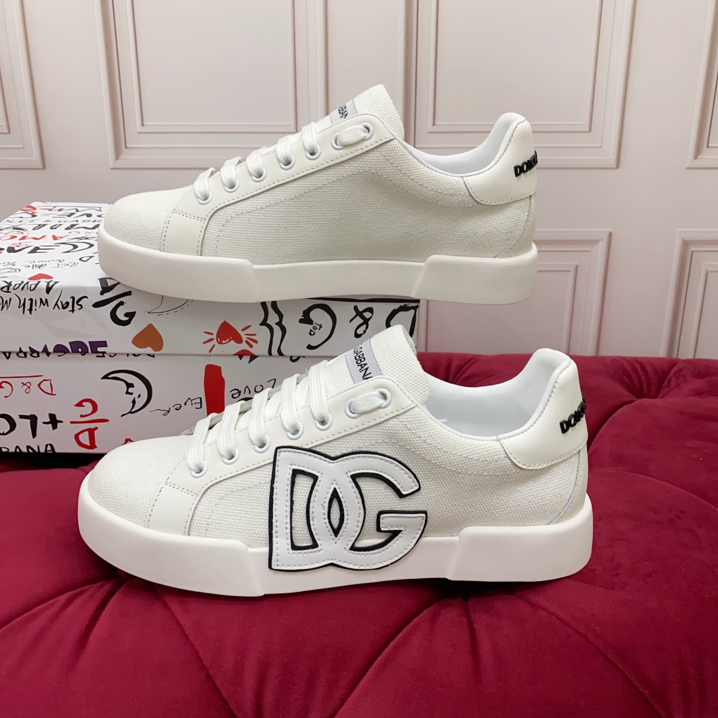 Dolce & Gabbana 2025 White Silk and Canvas Sneakers with DG Logo 3 i1749631624770 7173 0 1