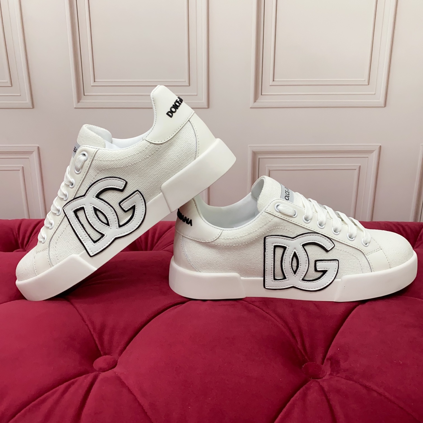 Dolce & Gabbana 2025 White Silk and Canvas Sneakers with DG Logo 8 i1749631624785 9738 0 6