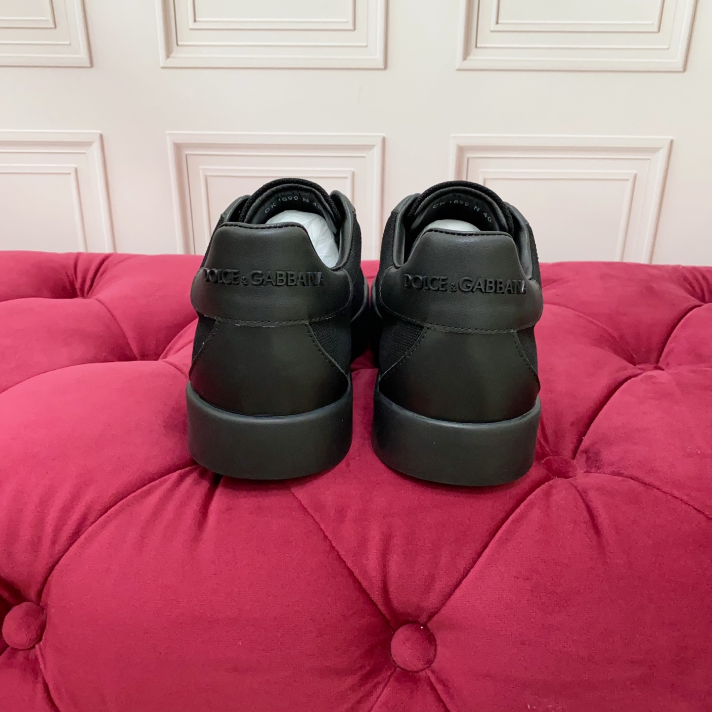 Dolce&Gabbana 2025 Women's Black Silk and Leather Sneakers with Logo Embroidery 10 i1749961243585 297 0 8