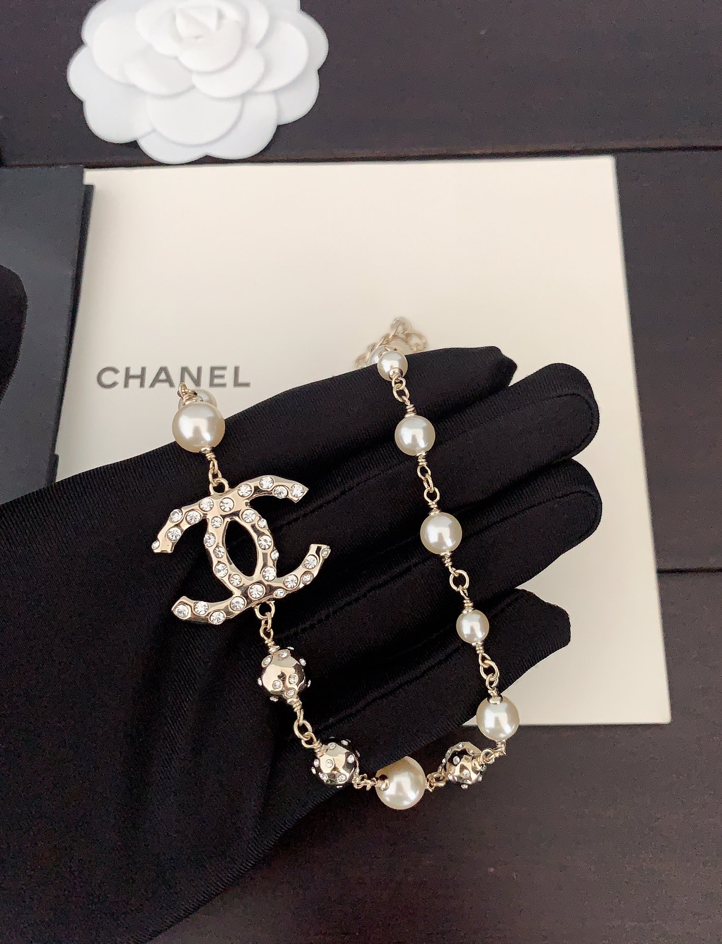 ch*nel 最新款🆕🆕圆钻cc珍珠项链】一致ZP黄铜材质 3
