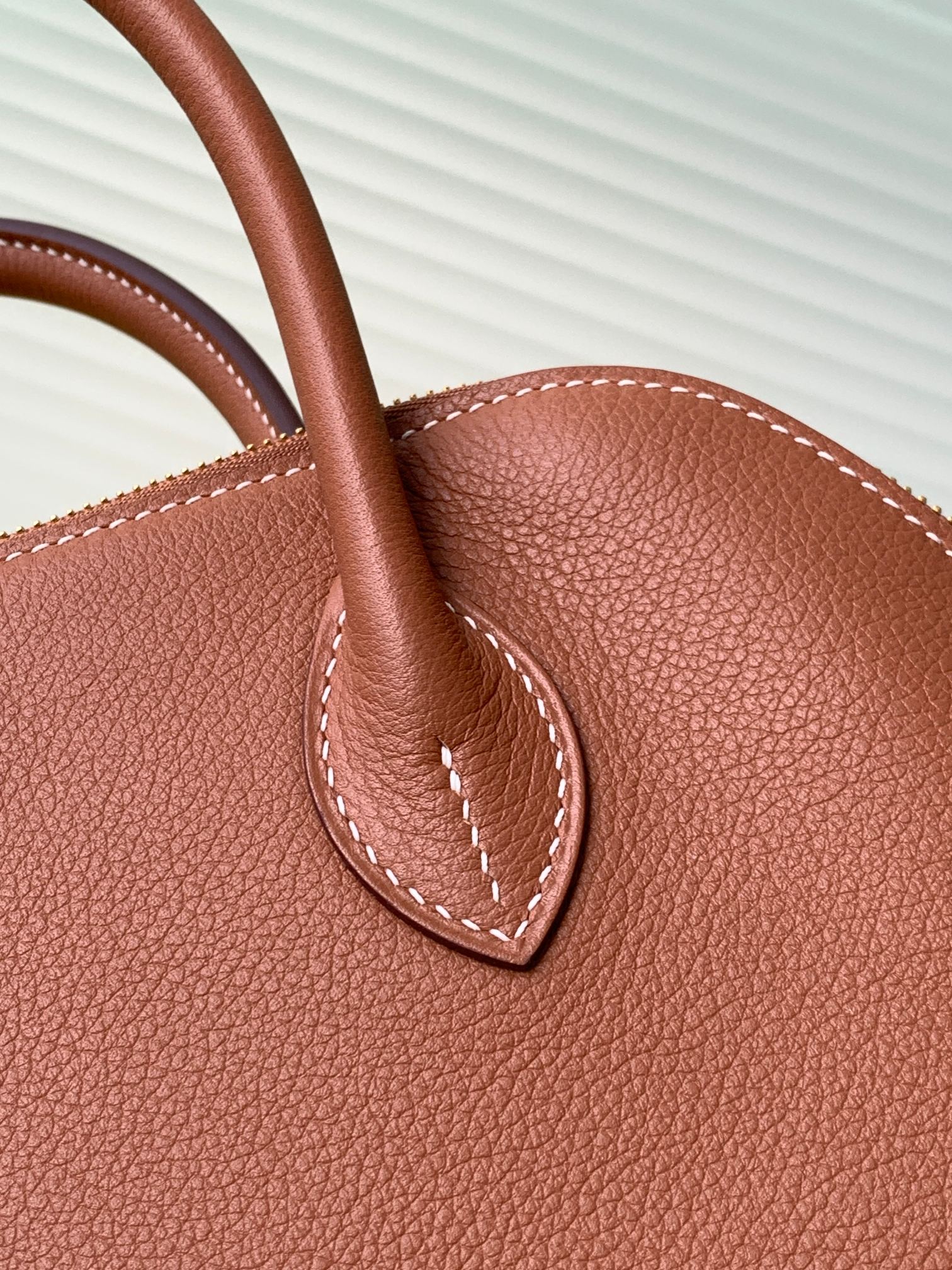 Bolide 25cm Bowling Bag - Gold Brown, Full Handmade, EV Leather 6 a1721893310457 4200
