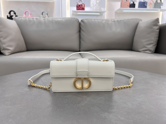 Dior Miss Montaigne Mini Chain Bag White Leather with CD Clasp 1 Dior Miss Montaigne Mini Chain Bag White Leather with CD Clasp