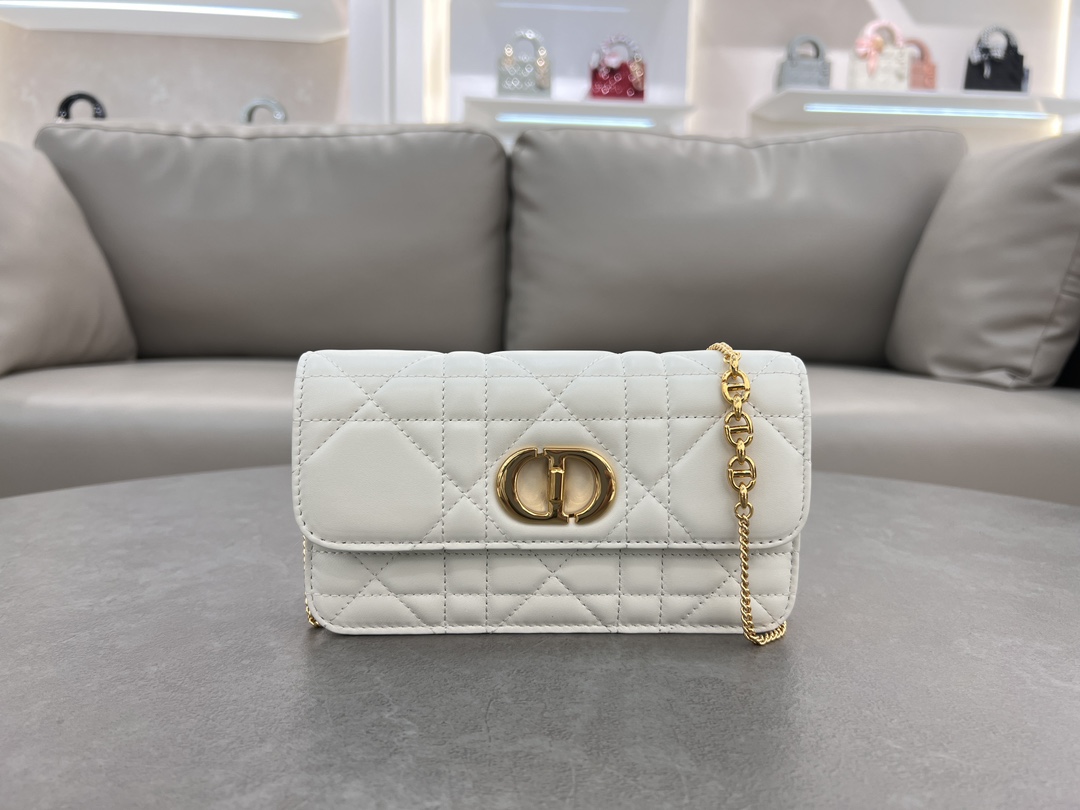 Store
 Dior Caro Bags Handbags Gold White Vintage Sheepskin Spring Collection Chains