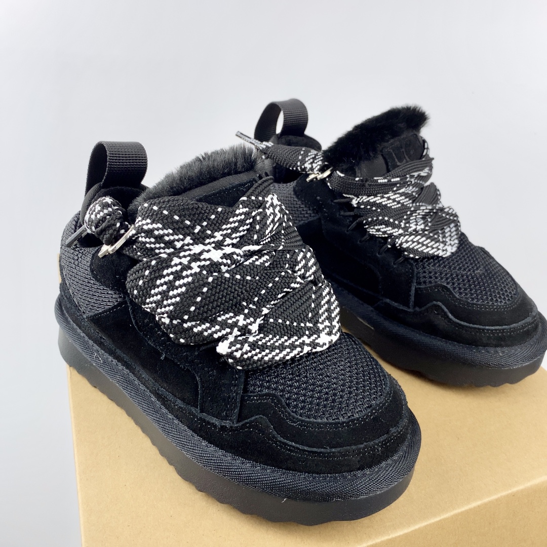 图片[2]-UGG官网首发1：1Lowmel梅尔运动休闲鞋，系带加绒保暖款，采用头层真牛皮 柔软亲肤 舒适透气 个性时尚又百搭，EVA轻质缓震、防滑耐磨外底。-选品中心