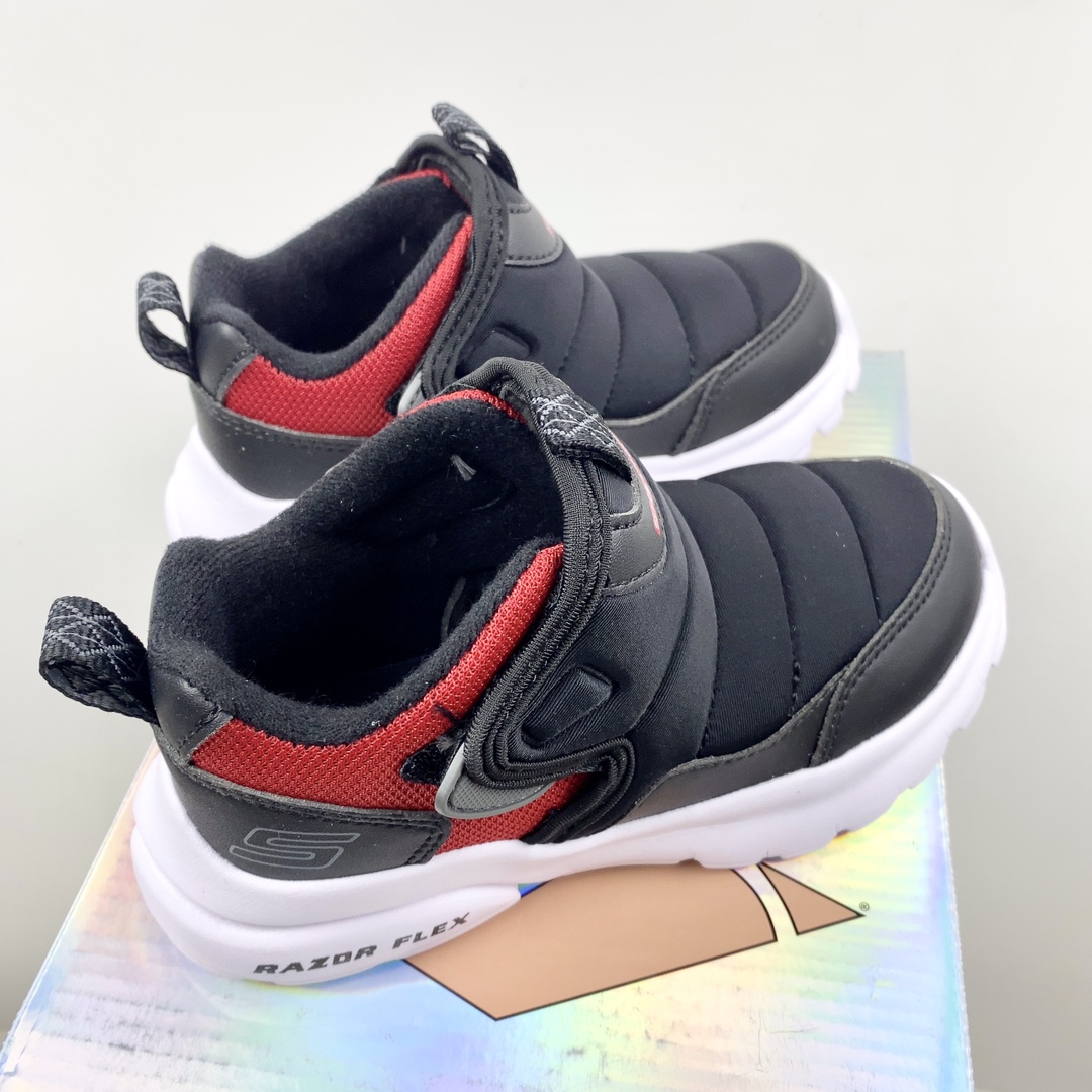 图片[3]-斯凯奇加绒中帮儿童棉鞋雪地靴 工艺做工细节材质都完美演绎💯 贴心加绒，保暖又舒适❄️ 专为儿童设计的镭射切割大底👍🏻-选品中心