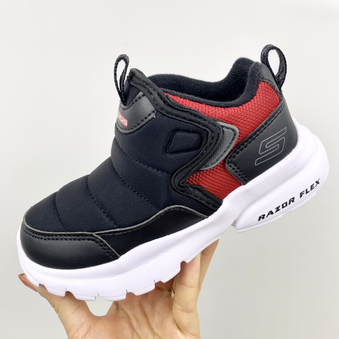 图片[6]-斯凯奇加绒中帮儿童棉鞋雪地靴 工艺做工细节材质都完美演绎💯 贴心加绒，保暖又舒适❄️ 专为儿童设计的镭射切割大底👍🏻-选品中心