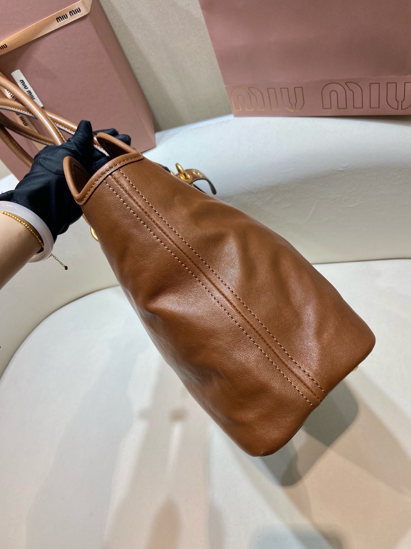 Aventure Linen Blend Tote Bag with Leather Shoulder Strap | Spacious & Stylish 6 i1744014155978 4875 0 4