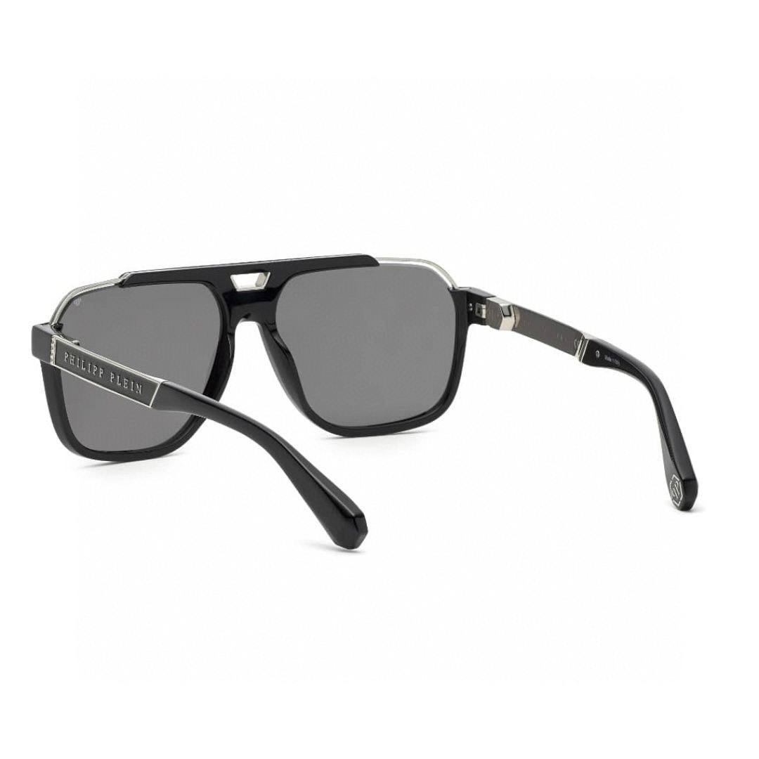 Philipp Plein Pilot Sunglasses with Metal Frame and Brand Labels, Model SP118M. - 图片 3