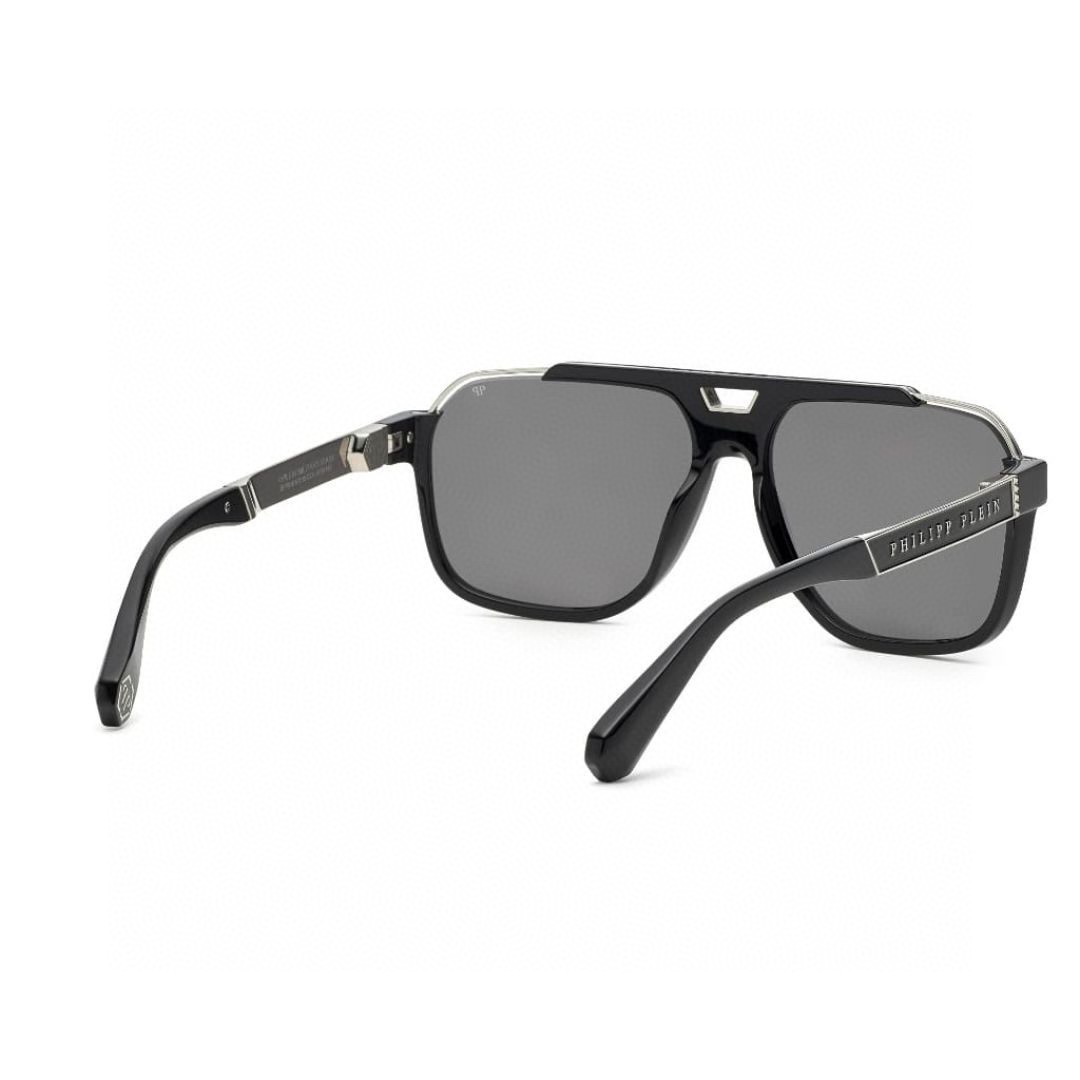 Philipp Plein Pilot Sunglasses with Metal Frame and Brand Labels, Model SP118M. - 图片 5