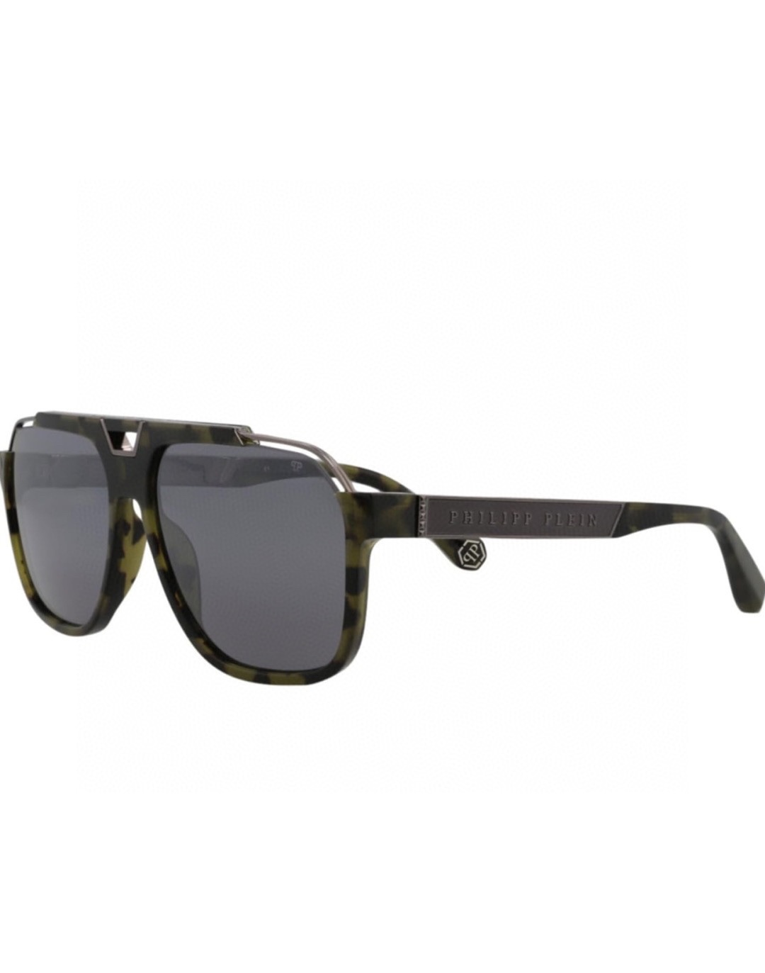 Philipp Plein Pilot Sunglasses with Metal Frame and Brand Labels, Model SP118M. - 图片 8