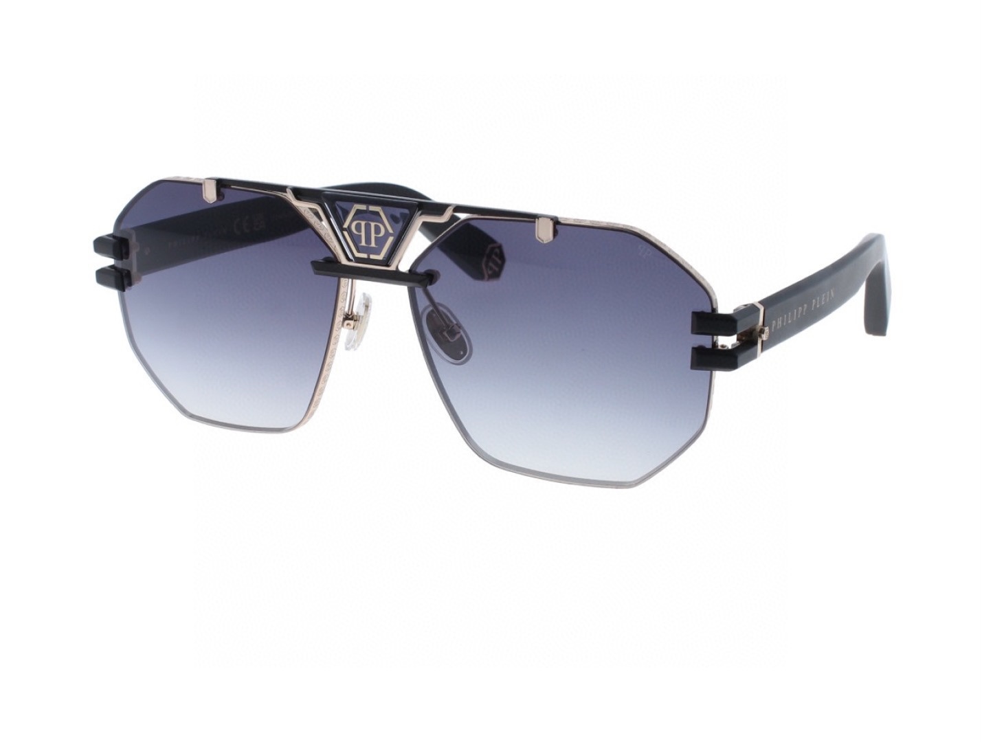 Philipp Plein SP183V Sunglasses with 23kt Gold and Diamond Detail - 图片 7