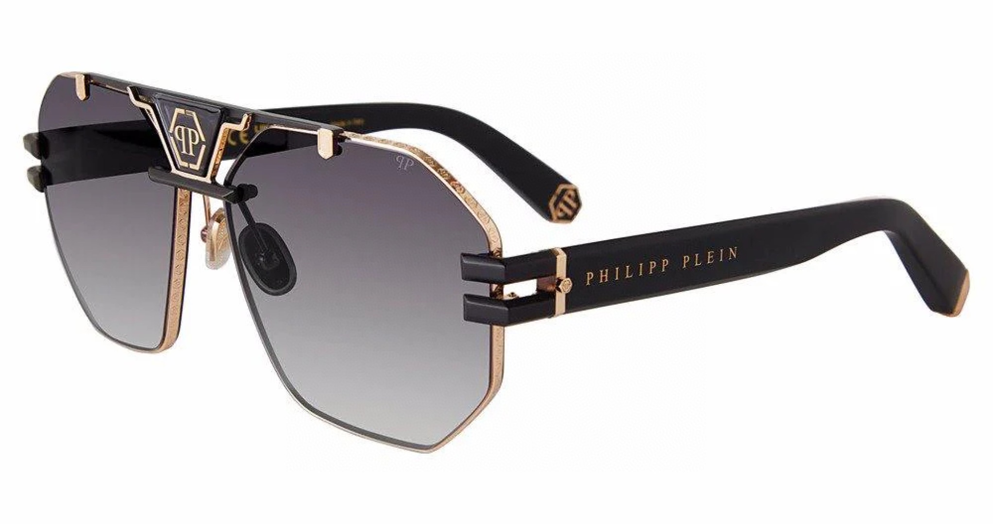 Philipp Plein SP183V Sunglasses with 23kt Gold and Diamond Detail - 图片 5