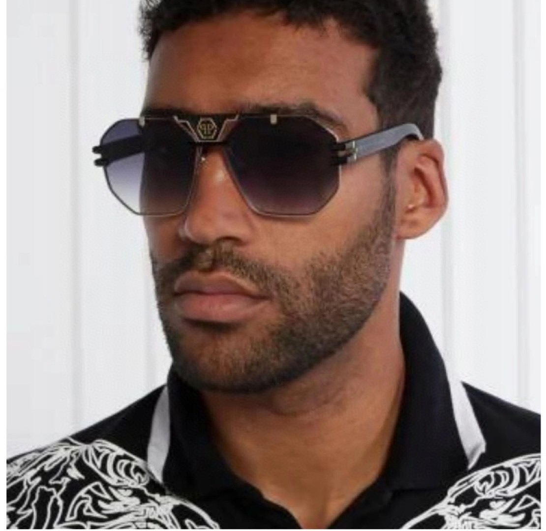 Philipp Plein SP183V Sunglasses with 23KT Gold and Diamond Detail