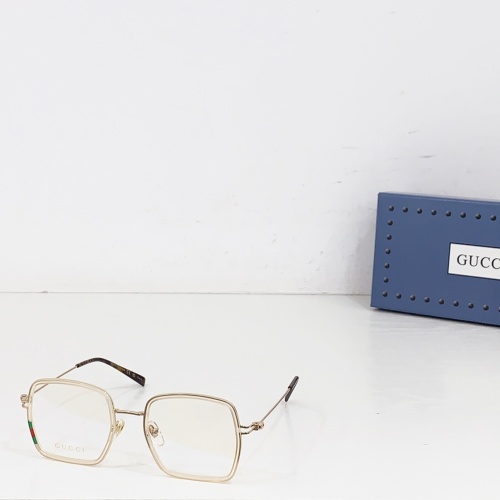 Gucci 1848S Gold Square Eyeglasses Frame - Size 52-20-145 1 Gucci 1848S Gold Square Eyeglasses Frame - Size 52-20-145