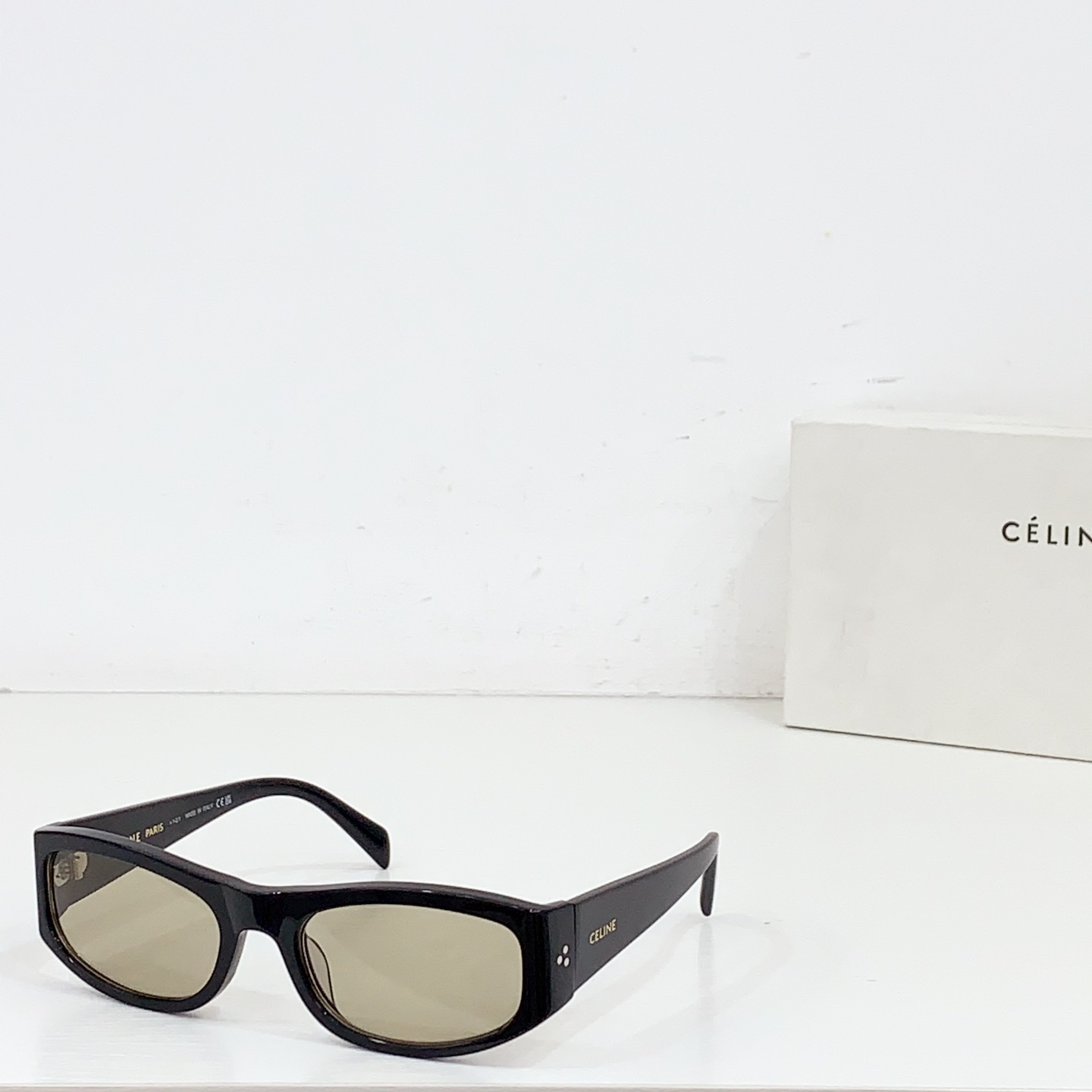 Celine CL40085I Black Frame Sunglasses with Gold Logo Detail