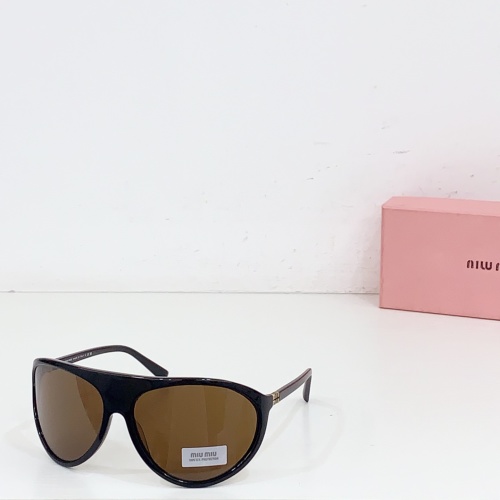 Miu Miu SMU A015 Aviator Sunglasses | 75mm Lens, 100% UV Protection - Brown 1 Miu Miu SMU A015 Aviator Sunglasses | 75mm Lens, 100% UV Protection - Brown