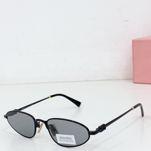 Miu Miu SMU A52 Black Oval Sunglasses | 52-19-140, 100% UV Protection 1 Miu Miu SMU A52 Black Oval Sunglasses | 52-19-140, 100% UV Protection