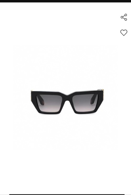 Roberto Cavalli SRC016M Black Square Sunglasses,55mm Lens,19mm Bridge Width 1 Roberto Cavalli SRC016M Black Square Sunglasses,55mm Lens,19mm Bridge Width
