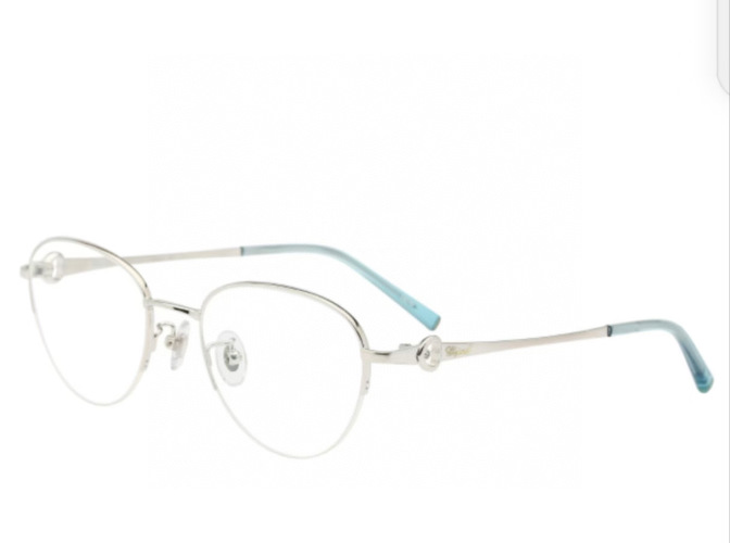Chopard VCHF37J Silver Oval Eyeglasses, Size 54-19-145, Lightweight Frames 1 Chopard VCHF37J Silver Oval Eyeglasses, Size 54-19-145, Lightweight Frames