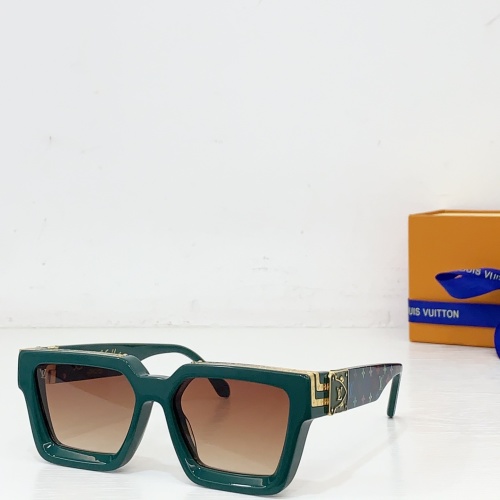 Louis Vuitton M96006WN Green Square Sunglasses, 5120-140 1 Louis Vuitton M96006WN Green Square Sunglasses, 5120-140