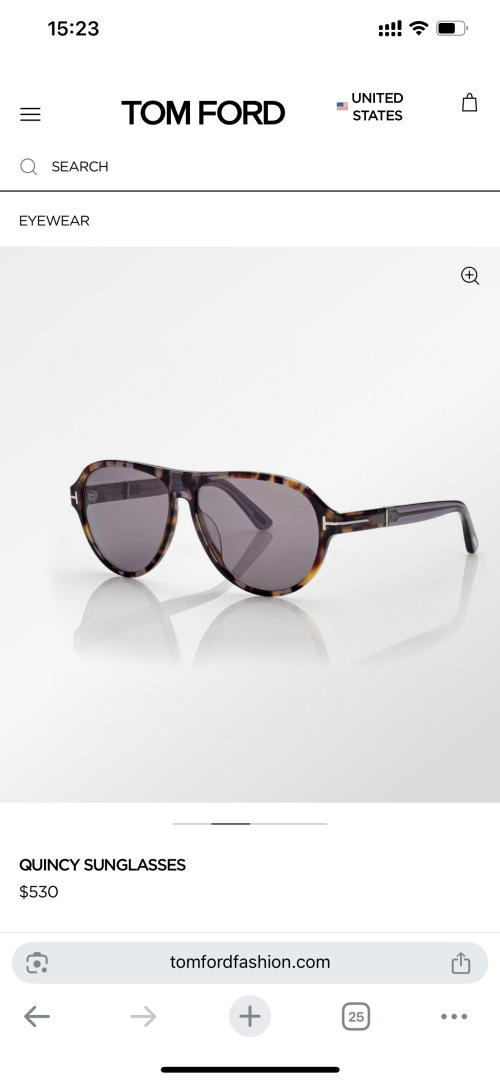 Tom Ford Quincy FT1080 Pilot Sunglasses | Acetate Frame, 100% UV Protection