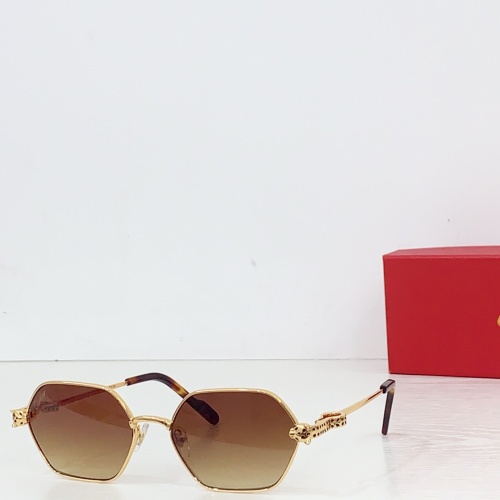 Cartier CT0754S Gold Frame Brown Lens Sunglasses 1 Cartier CT0754S Gold Frame Brown Lens Sunglasses