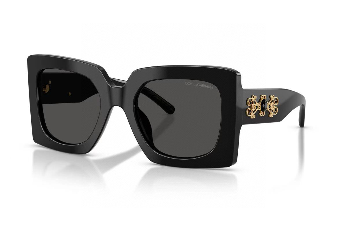 Dolce & Gabbana Women's DG4525B Black Square Sunglasses, 54 mm